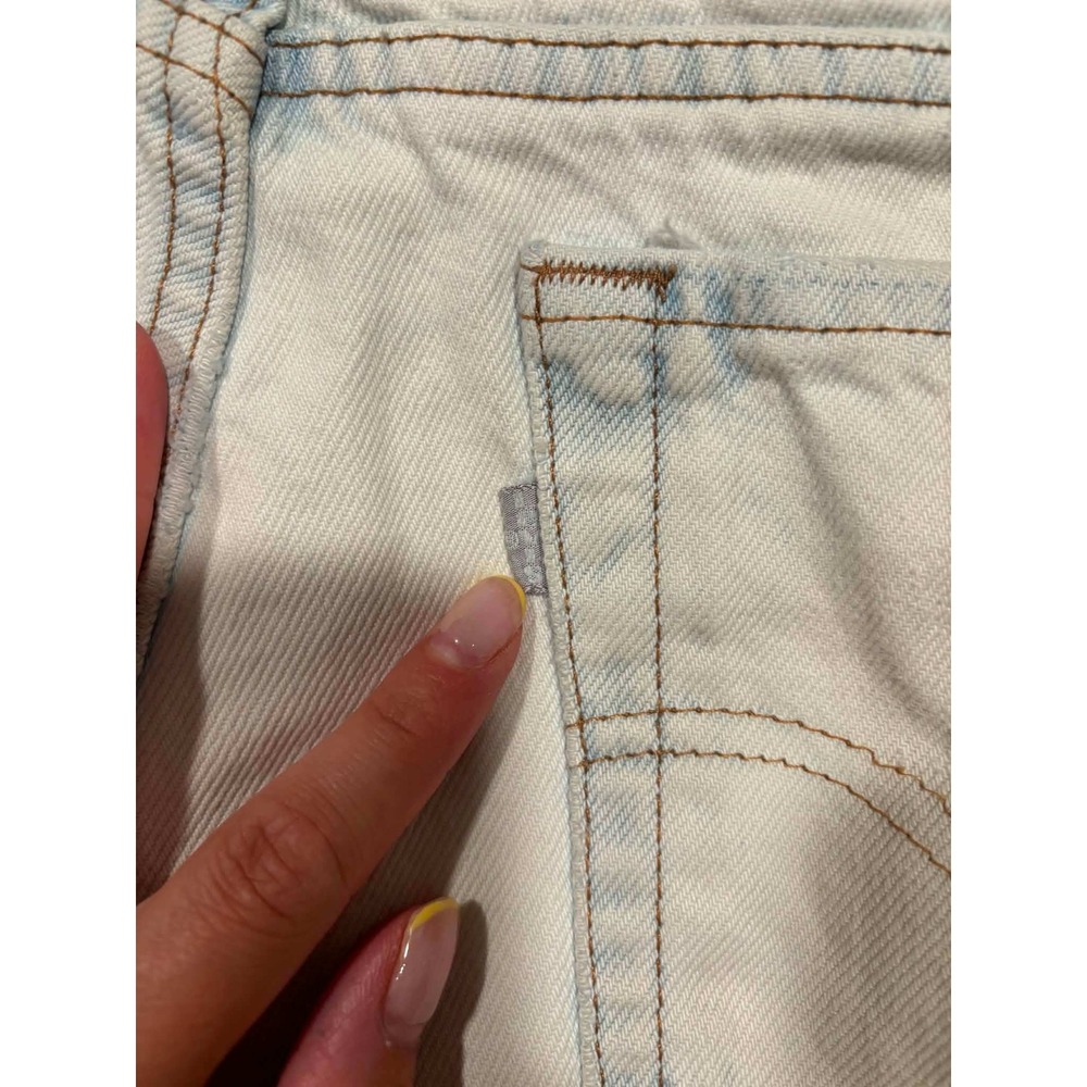 Vintage Levis SilverTab Loose Bleached Tie Dye Striped Jeans Men 30x34 90s Denim - Picture 4 of 16